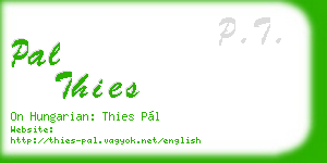 pal thies business card